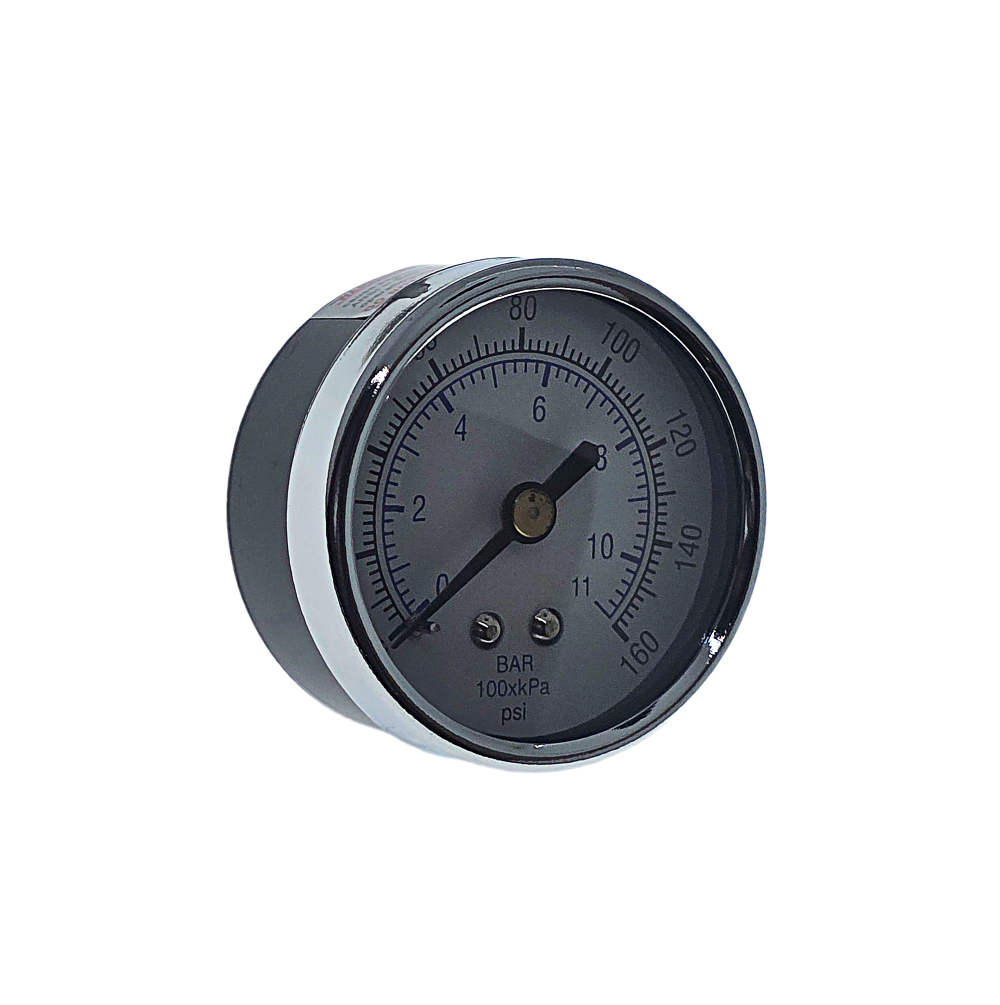 PIC 0-160 PSI CENTER BACK MOUNT DRY PRESSURE GAUGE 2" DIAL 1/8" MNPT