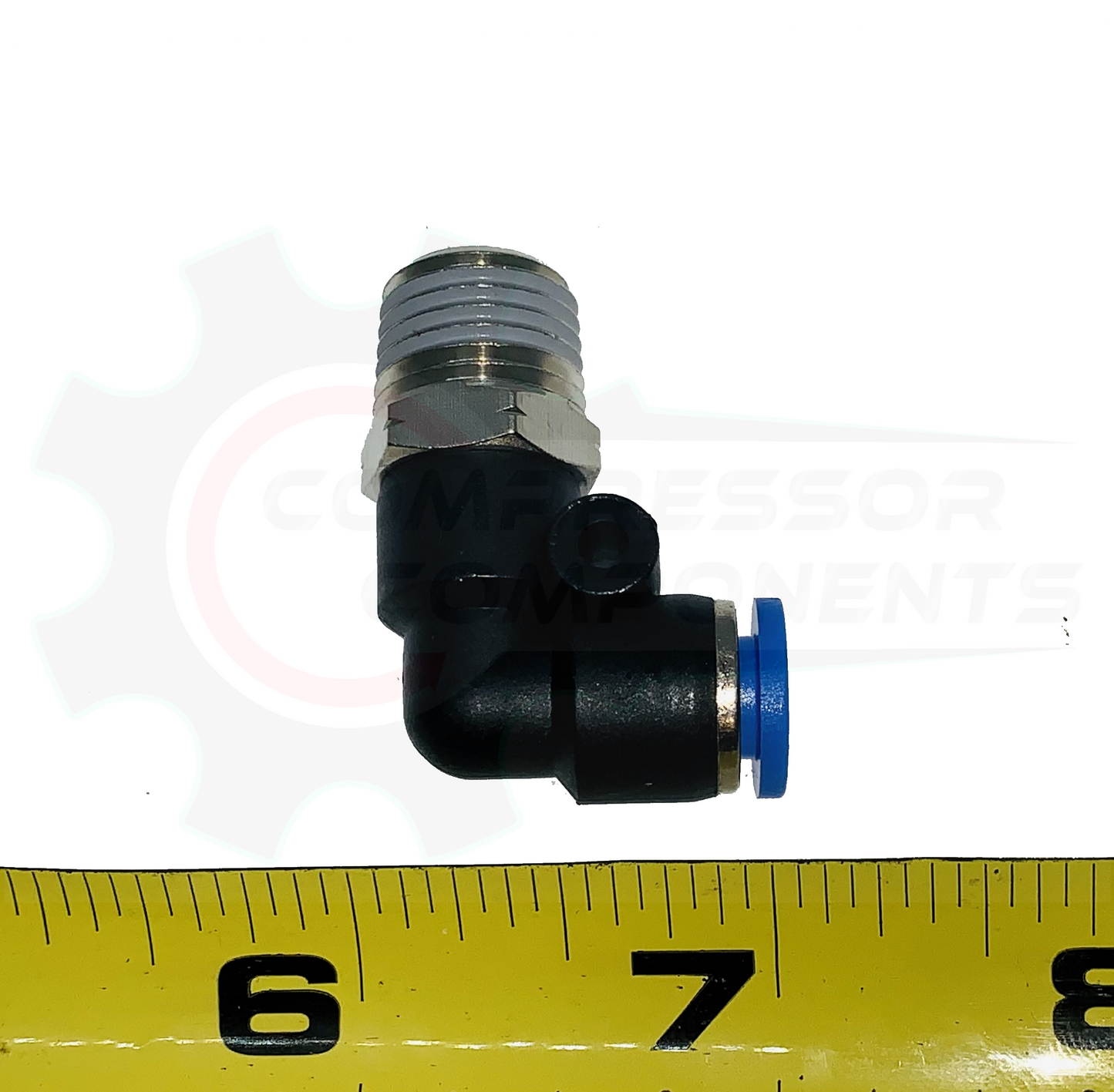 1/4" Push Lock X 1/4" MNPT Composite Body Swivel 90 Degree Elbow