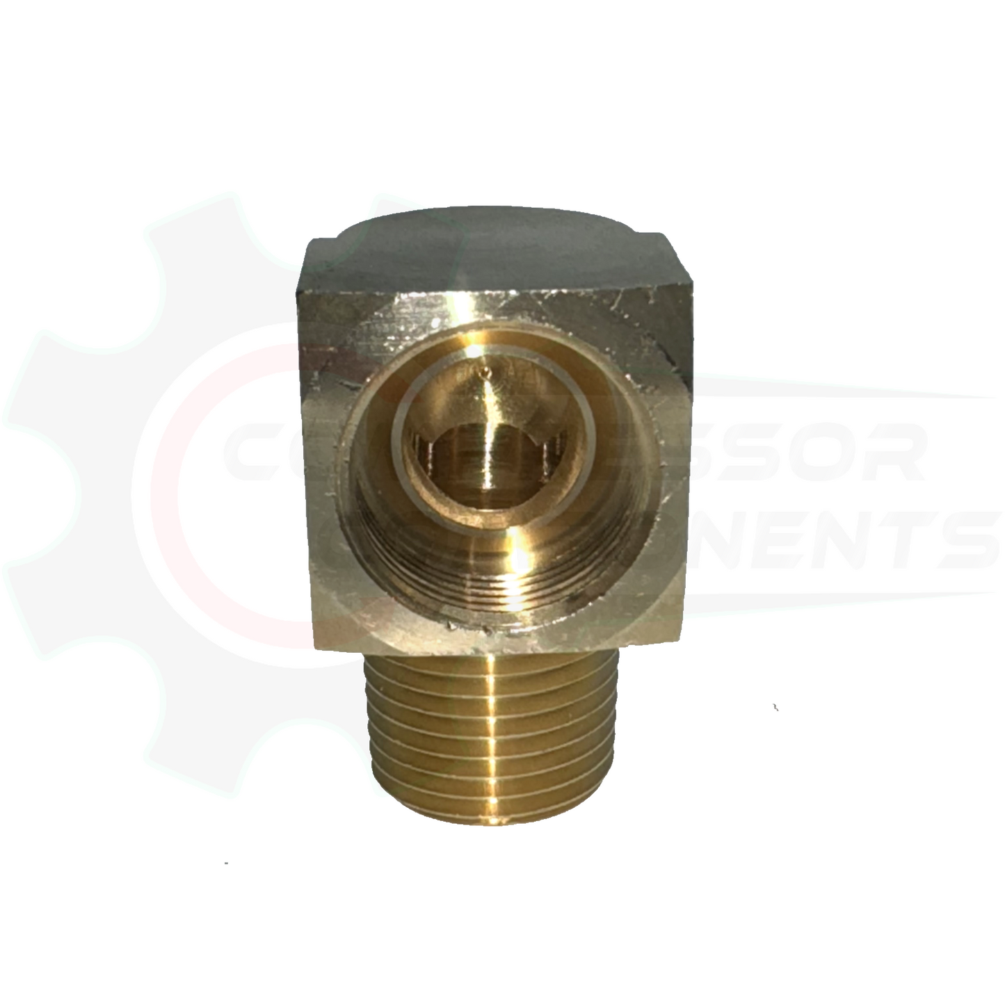 BRASS 5/8" INVERTED FLARE 90 DEGREE ELBOW X 1/2" MNPT ADAPTER / INGERSOLL-RAND 95031795