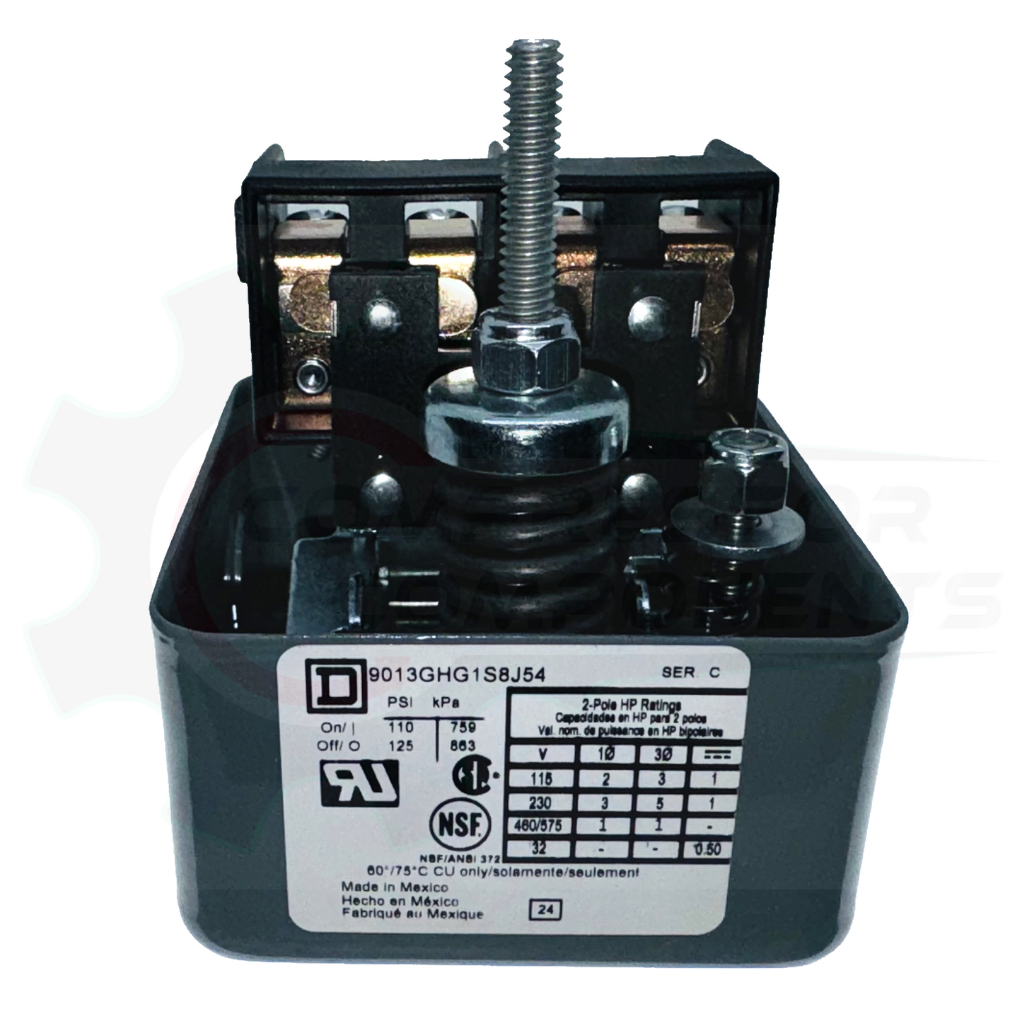 Quincy QSB / QGD 22454-1 Air Compressor Pressure Switch 110-125 PSI