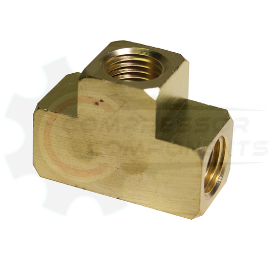 Brass FNPT Equal Tee Union Extruded Bar Stock 3/4"