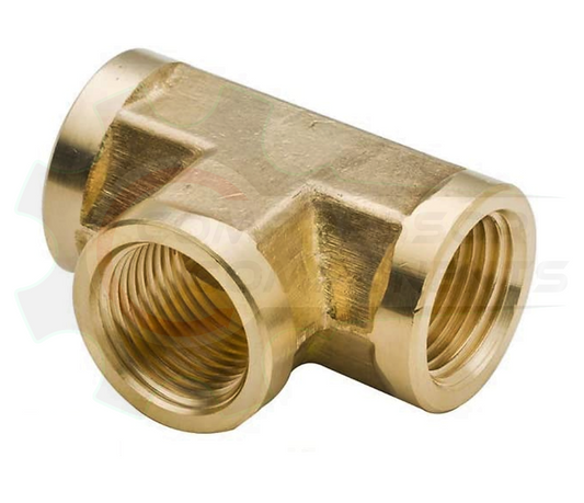 Brass Forged FNPT Equal Tee Union 1/4"