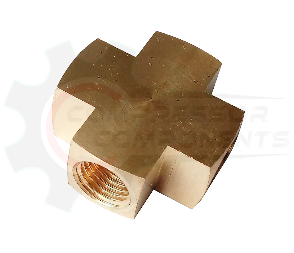 Brass FNPT Equal Cross Extruded Bar Stock 3/8"