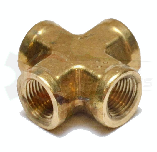 Brass Forged FNPT Equal Cross 3/8"
