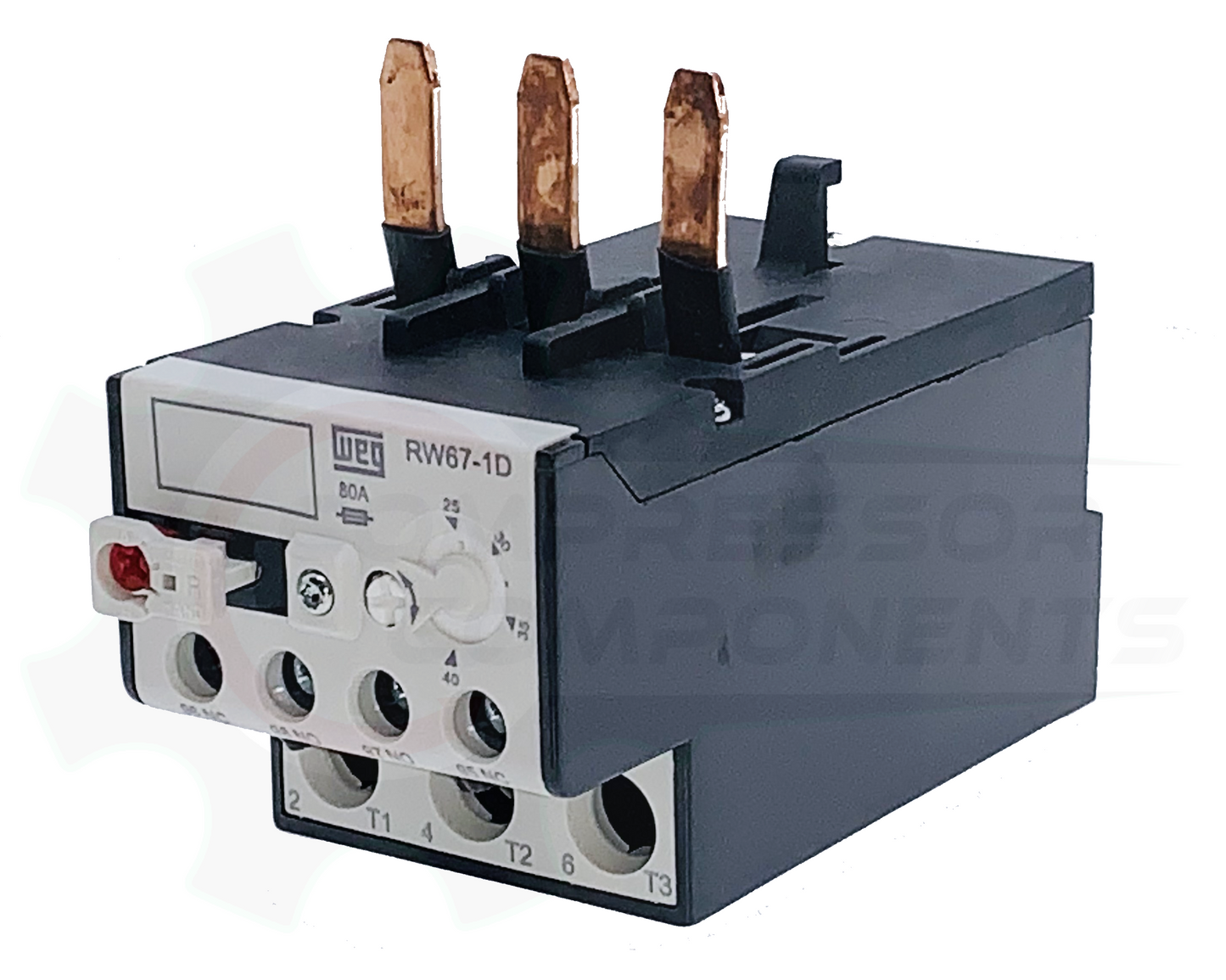 WEG RW67-1D3-U040 / 25-40 AMP 3 POLE ADJUSTABLE OVERLOAD RELAY FOR CWM CONTACTORS