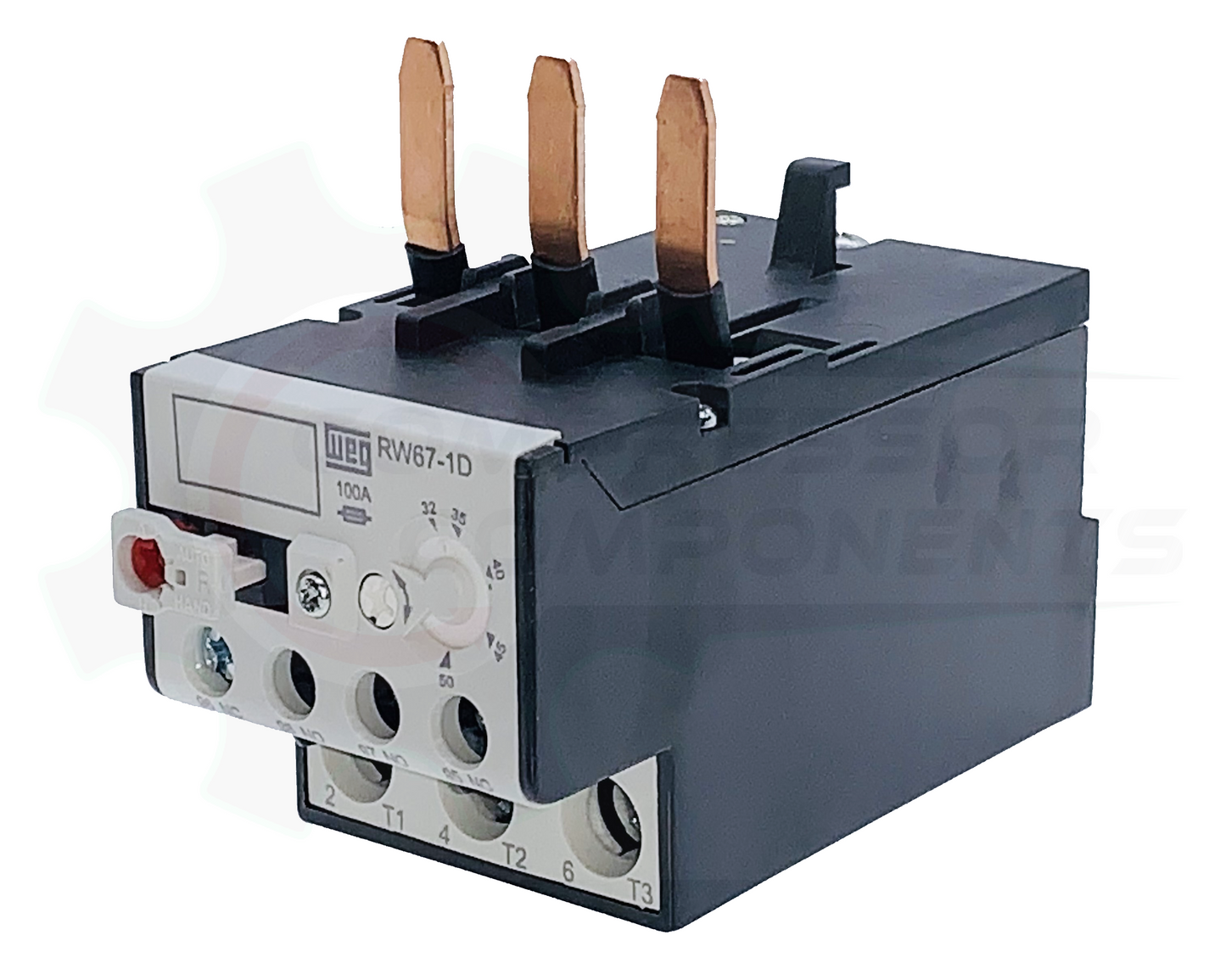 WEG RW67-1D3-U050 / 32-50 AMP 3 POLE ADJUSTABLE OVERLOAD RELAY FOR CWM CONTACTORS