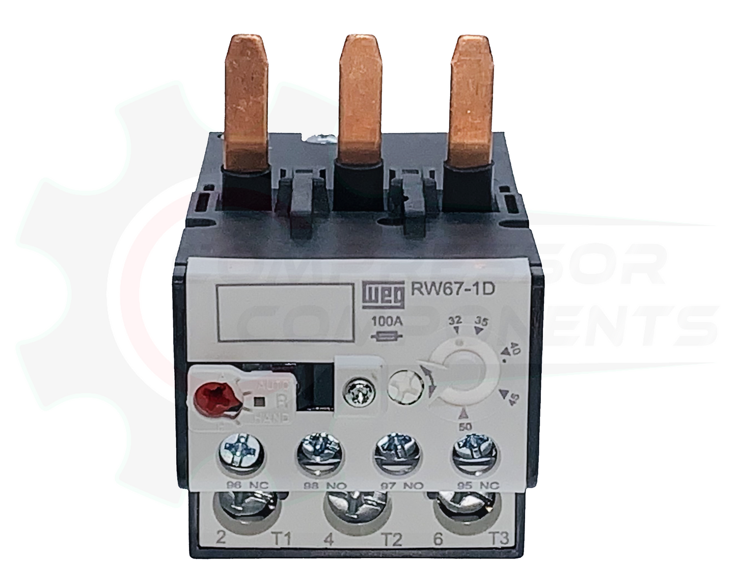 WEG RW67-1D3-U050 / 32-50 AMP 3 POLE ADJUSTABLE OVERLOAD RELAY FOR CWM CONTACTORS