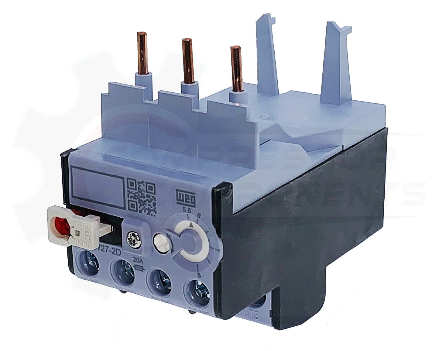 WEG RW27-2D3-U008 / 5.6-8 AMP 3 POLE ADJUSTABLE OVERLOAD RELAY FOR CWB CONTACTORS