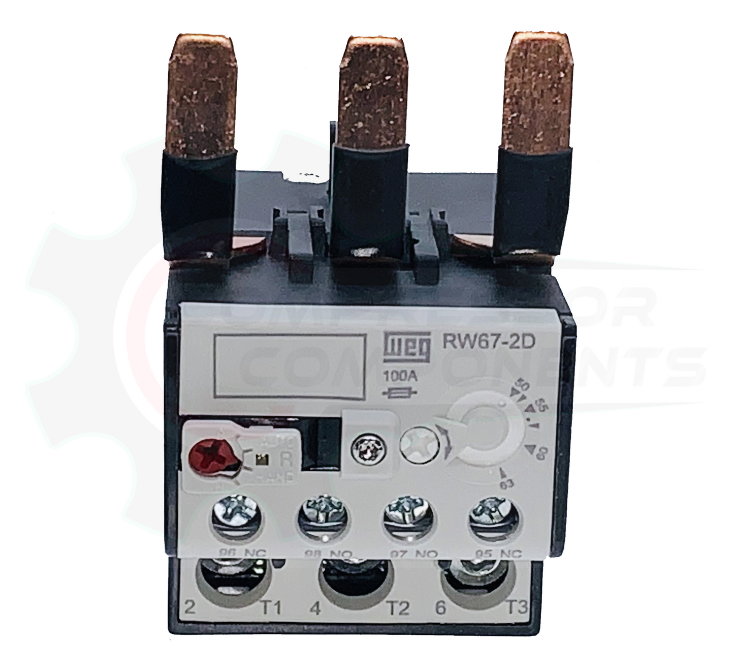 WEG RW67-2D3-U063 / 50-63 AMP 3 POLE ADJUSTABLE OVERLOAD RELAY FOR CWM CONTACTORS