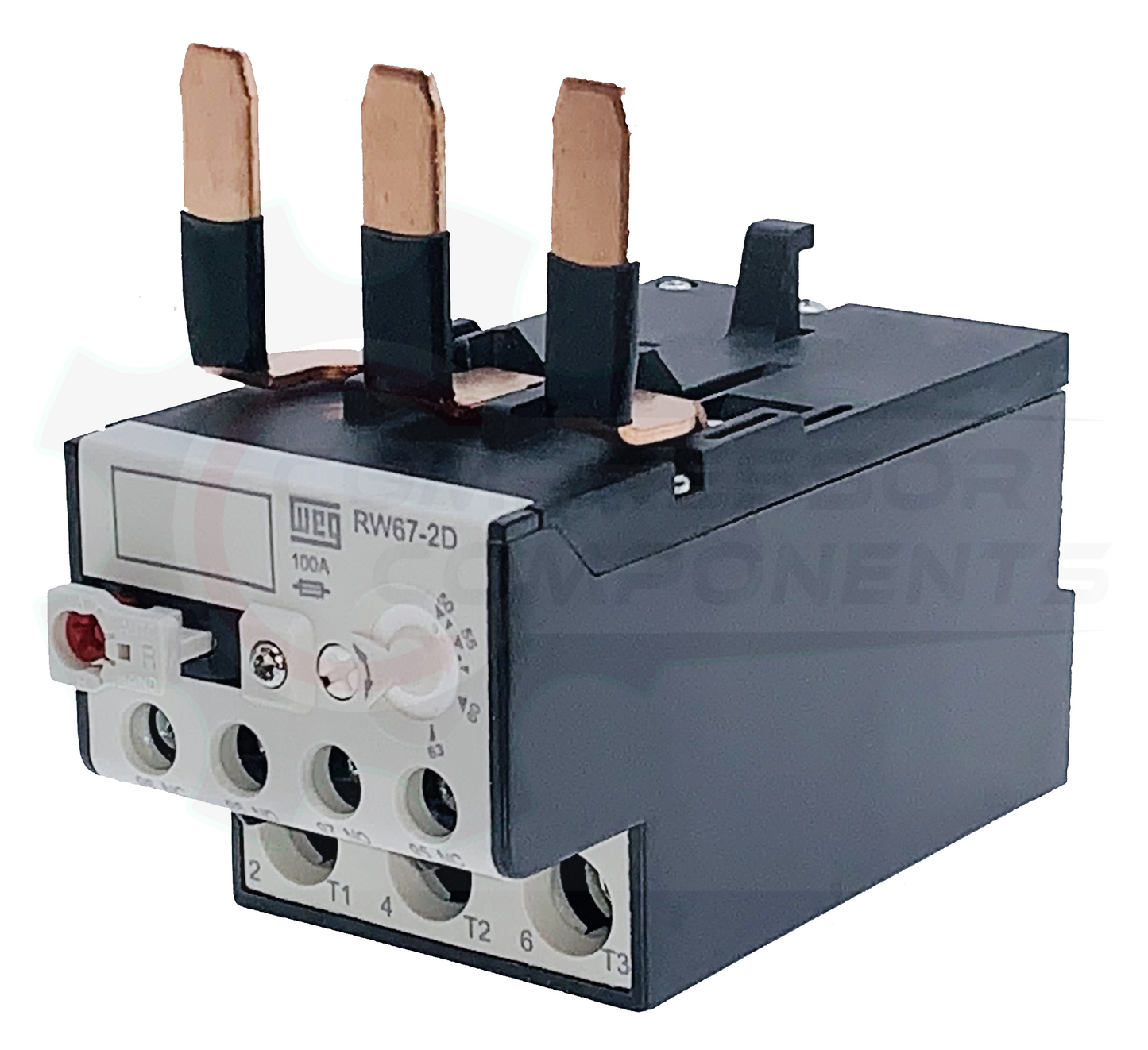 WEG RW67-2D3-U063 / 50-63 AMP 3 POLE ADJUSTABLE OVERLOAD RELAY FOR CWM CONTACTORS