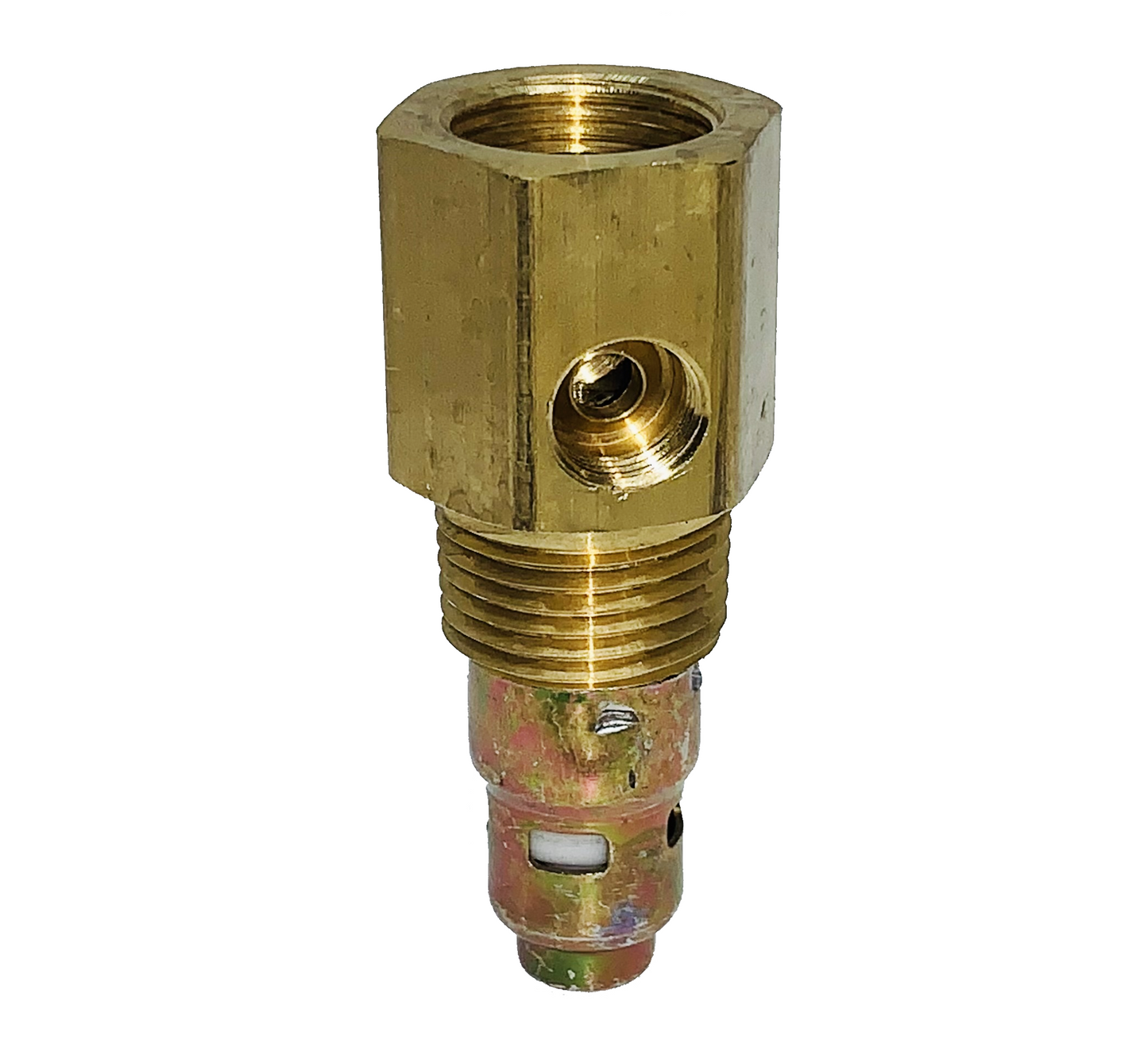 INGERSOLL RAND 56269590 IN TANK CHECK VALVE - 1/2" INVERTED FLARE INLET x 1/2" MNPT OUTLET W\ 1/4" INVERTED FLARE UNLOADER PORT