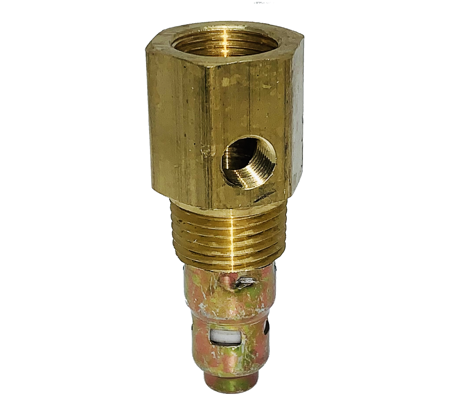 INGERSOLL RAND 56269590 IN TANK CHECK VALVE - 1/2" INVERTED FLARE INLET x 1/2" MNPT OUTLET W\ 1/4" INVERTED FLARE UNLOADER PORT
