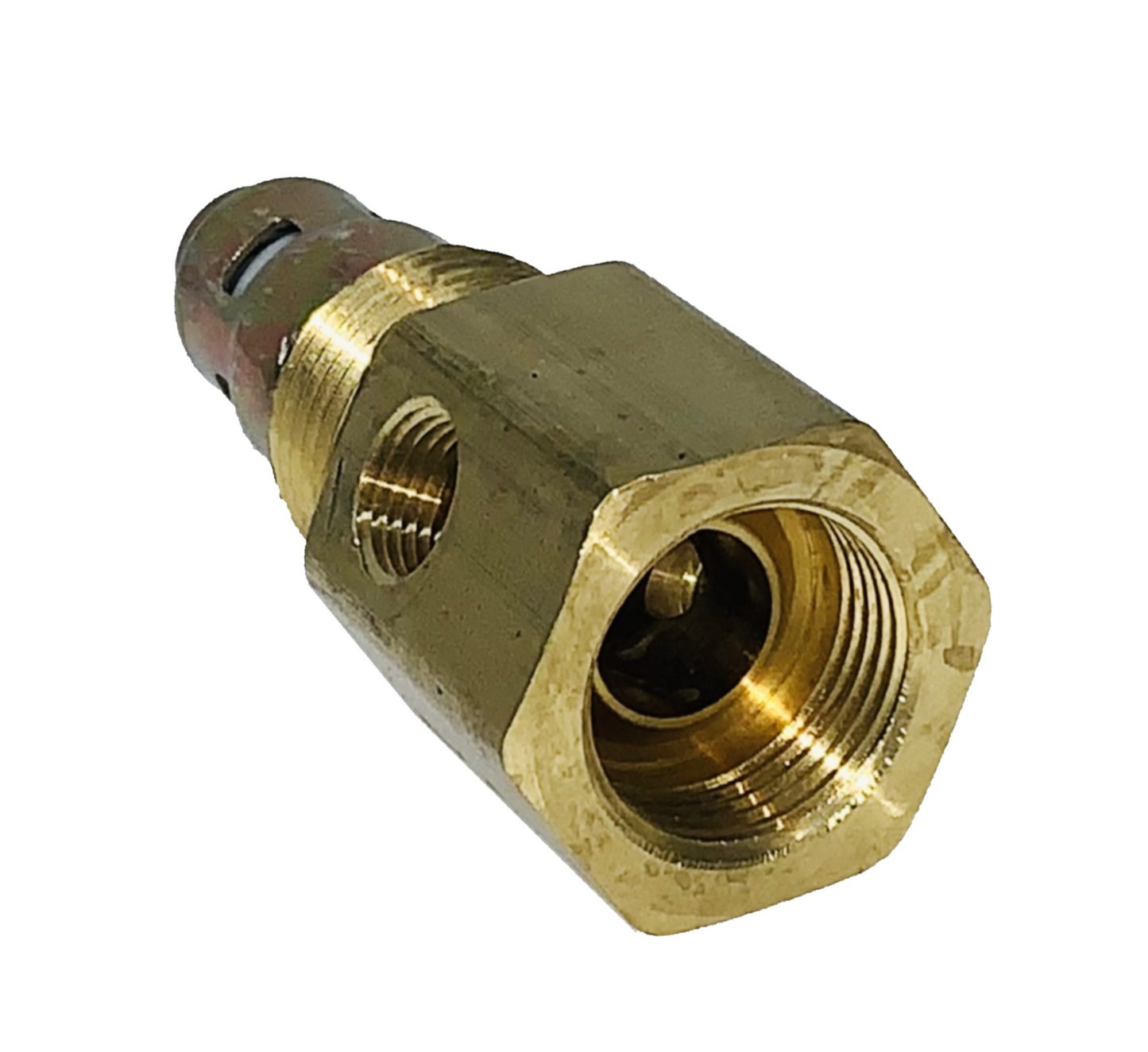 INGERSOLL RAND 56269590 IN TANK CHECK VALVE - 1/2" INVERTED FLARE INLET x 1/2" MNPT OUTLET W\ 1/4" INVERTED FLARE UNLOADER PORT