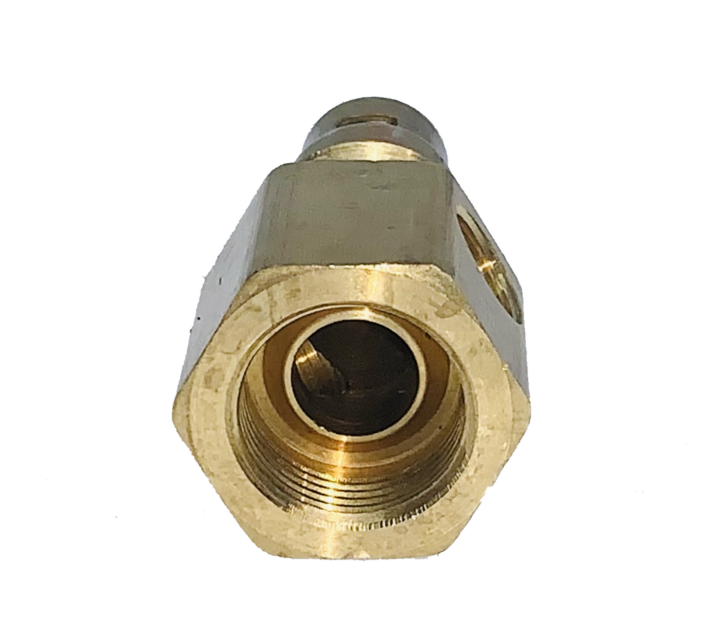 INGERSOLL RAND 56269590 IN TANK CHECK VALVE - 1/2" INVERTED FLARE INLET x 1/2" MNPT OUTLET W\ 1/4" INVERTED FLARE UNLOADER PORT