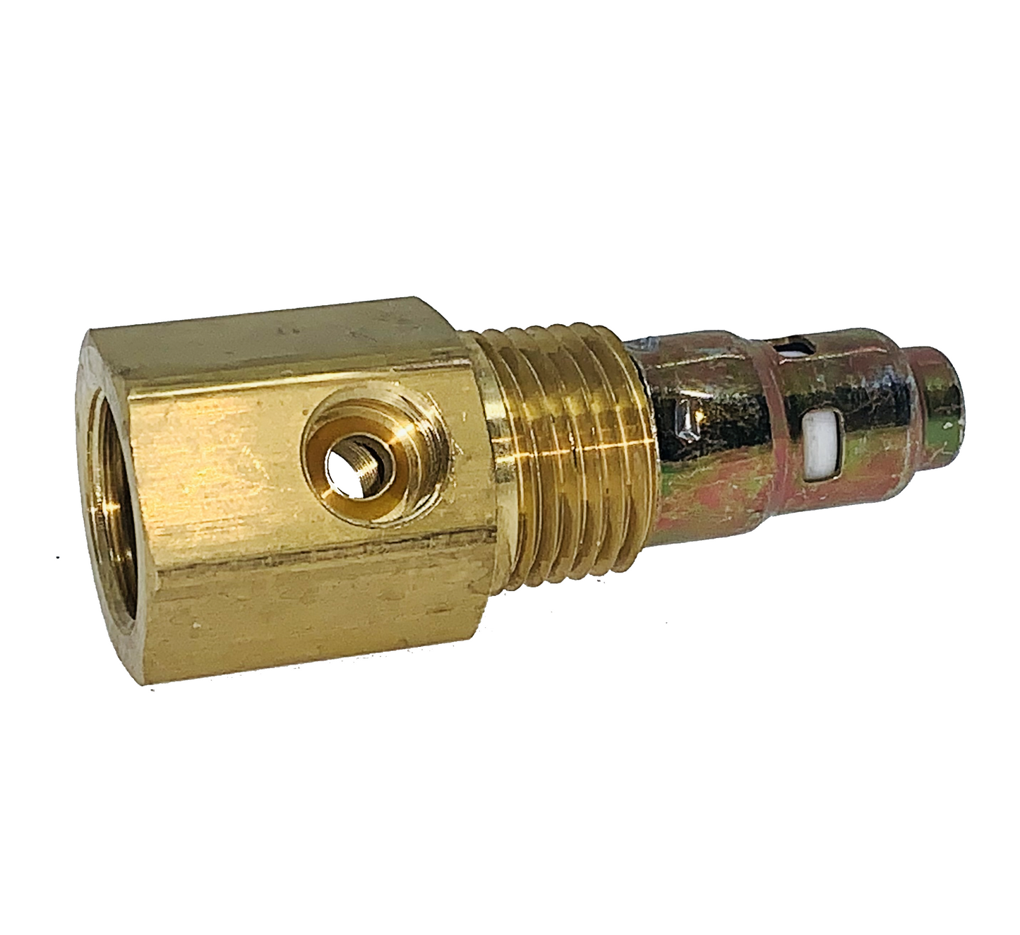 INGERSOLL RAND 56269590 IN TANK CHECK VALVE - 1/2" INVERTED FLARE INLET x 1/2" MNPT OUTLET W\ 1/4" INVERTED FLARE UNLOADER PORT