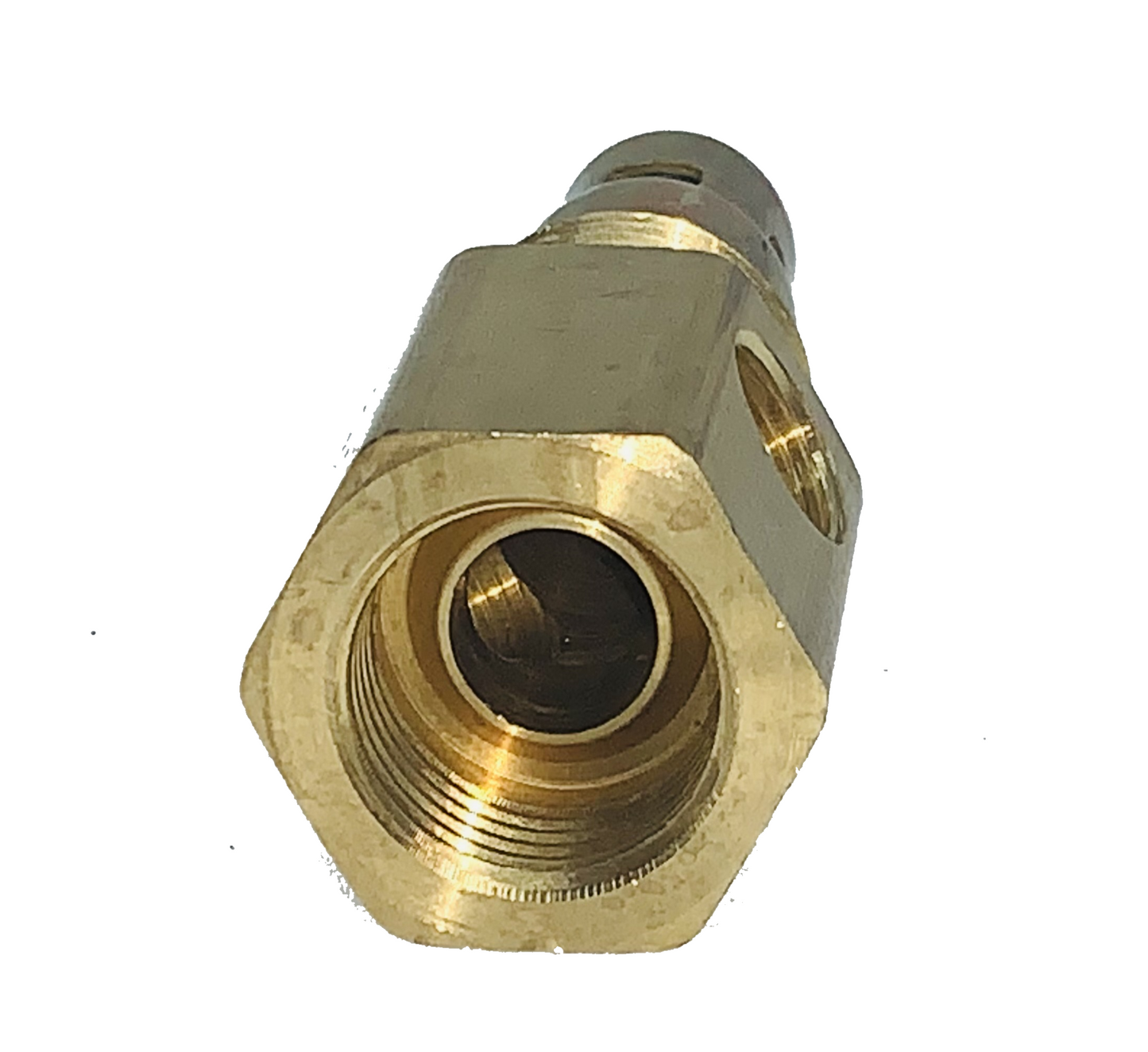 INGERSOLL RAND 56269590 IN TANK CHECK VALVE - 1/2" INVERTED FLARE INLET x 1/2" MNPT OUTLET W\ 1/4" INVERTED FLARE UNLOADER PORT