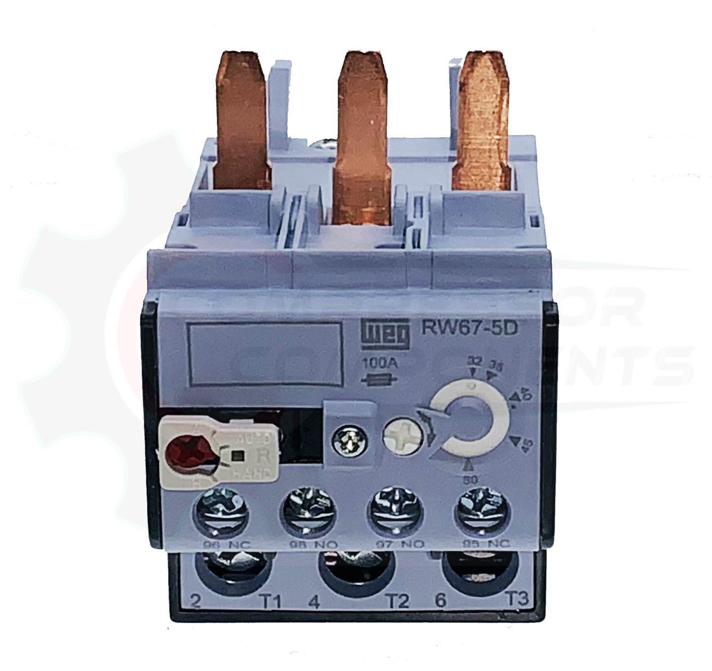 WEG RW67-5D3-U050 / 32-50 AMP 3 POLE ADJUSTABLE OVERLOAD RELAY FOR CWB CONTACTORS