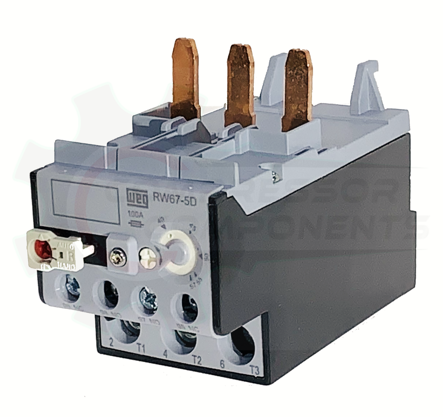 WEG RW67-5D3-U057 / 40-57 AMP 3 POLE ADJUSTABLE OVERLOAD RELAY FOR CWB CONTACTORS