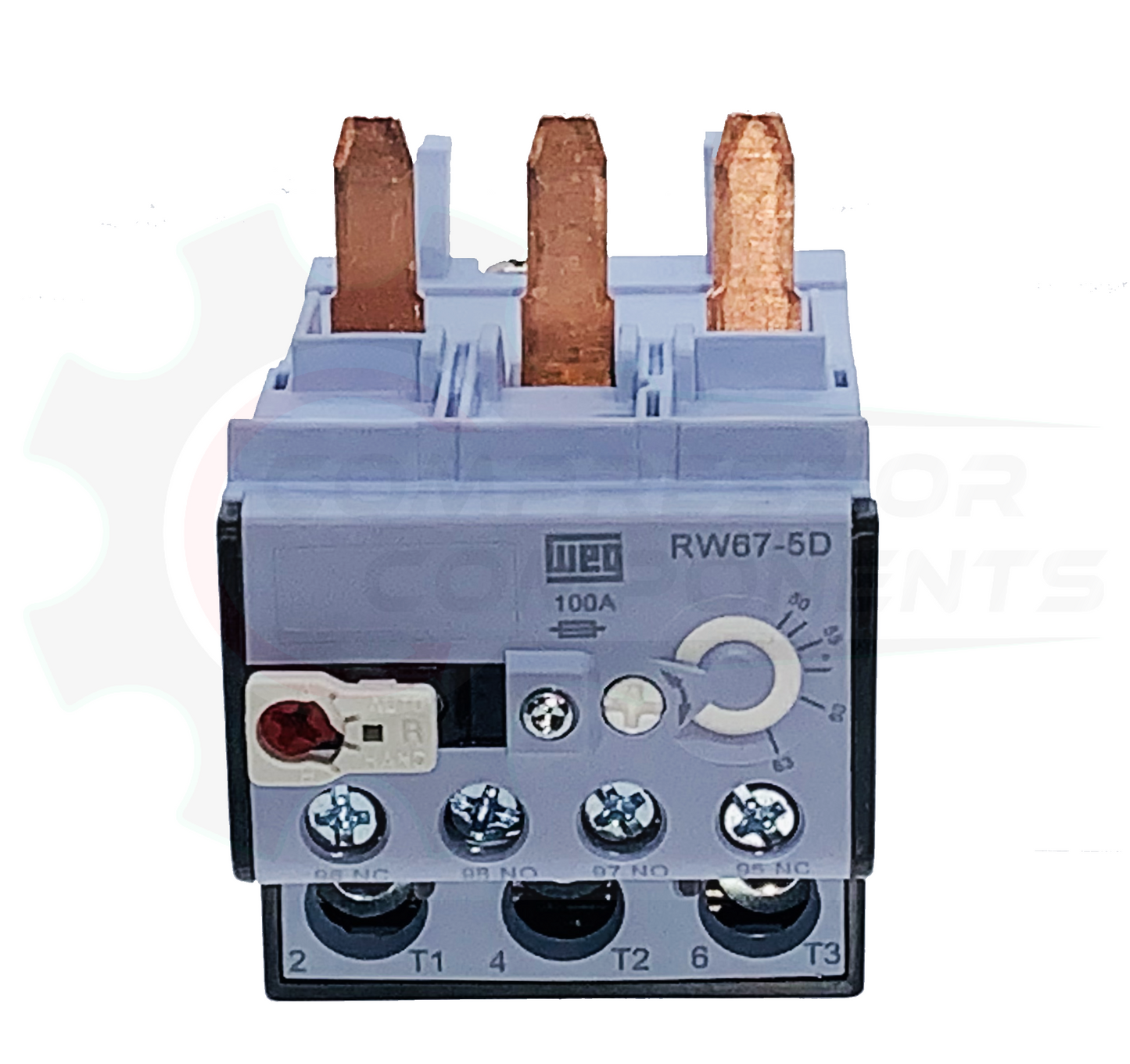 WEG  RW67-5D3-U063 / 50-63 AMP 3 POLE ADJUSTABLE OVERLOAD RELAY FOR CWB CONTACTORS