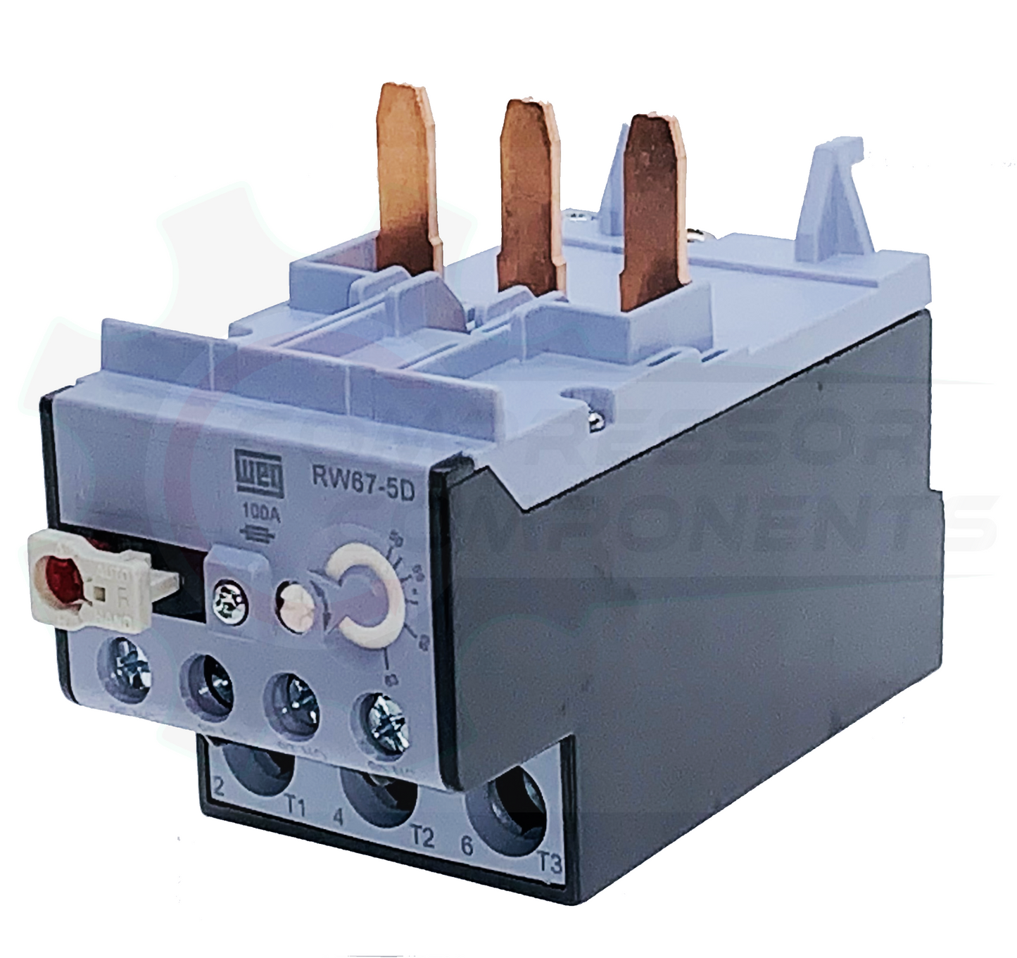 WEG RW67-5D3-U063 / 50-63 AMP 3 POLE ADJUSTABLE OVERLOAD RELAY FOR CWB CONTACTORS