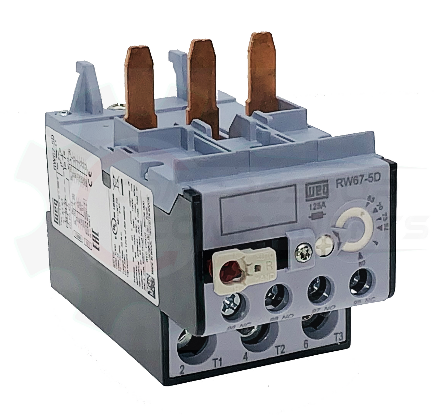 WEG RW67-5D3-U080 / 63-80 AMP 3 POLE ADJUSTABLE OVERLOAD RELAY FOR CWB CONTACTORS