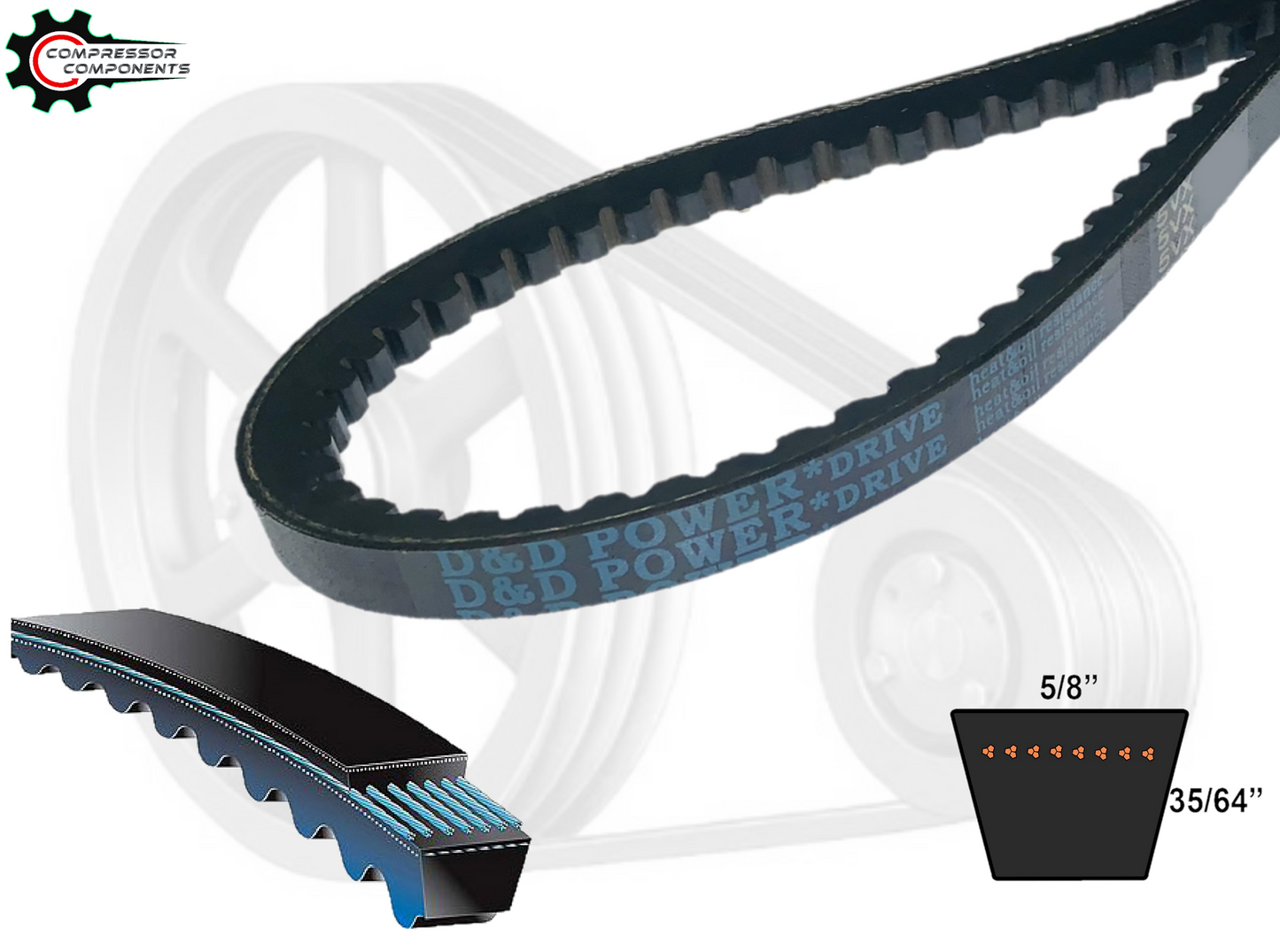 5VX740 D&D Dura-Extreme Cogged V-Belt