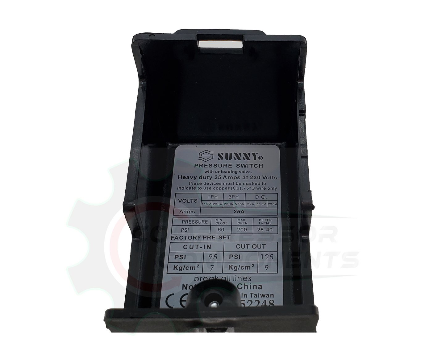 SUNNY SINGLE PORT PRESSURE SWITCH 95-125 PSI