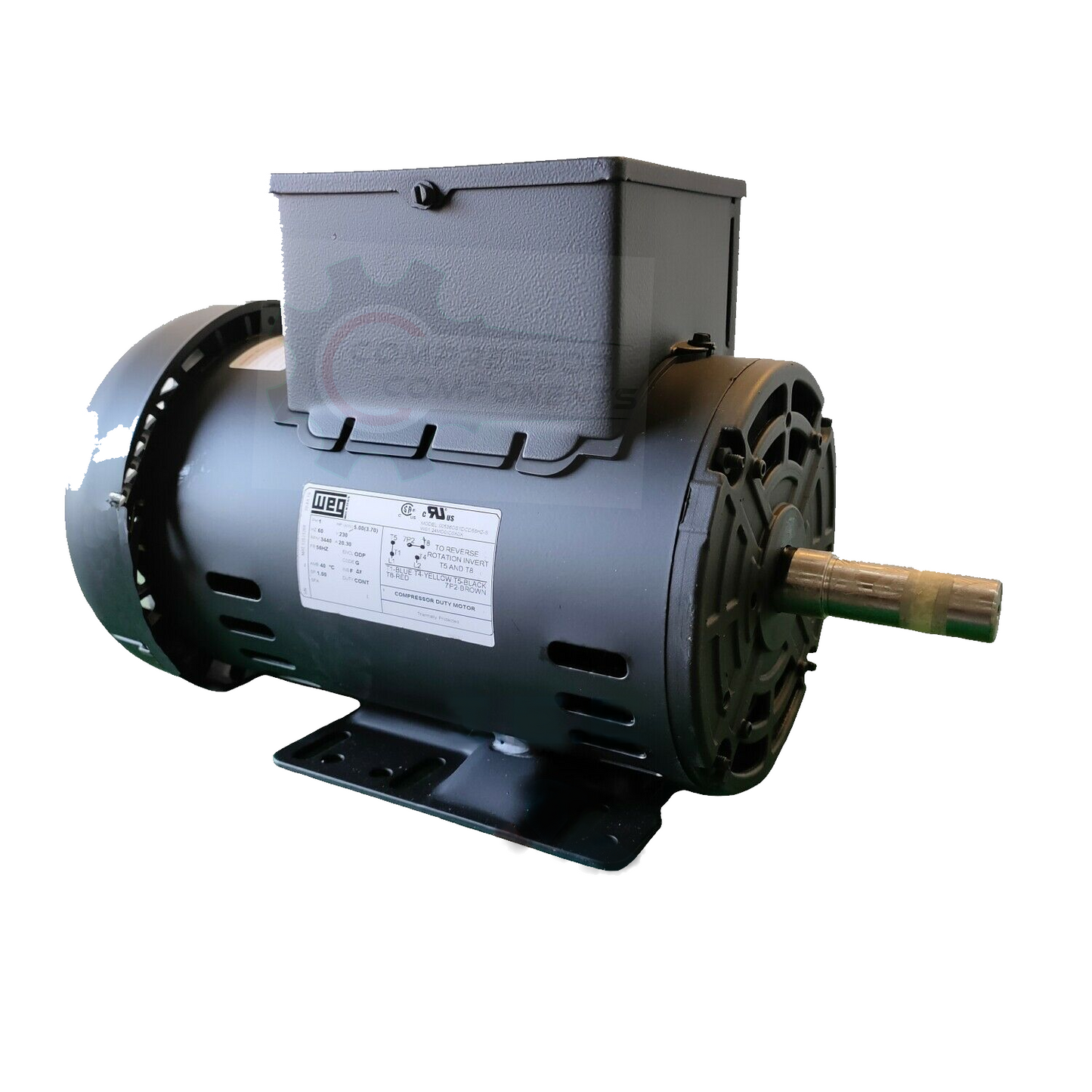 WEG 00536OS1DCD56HZ-S / 5 HP 56HZ FRAME 230 VOLT REVERSIBLE