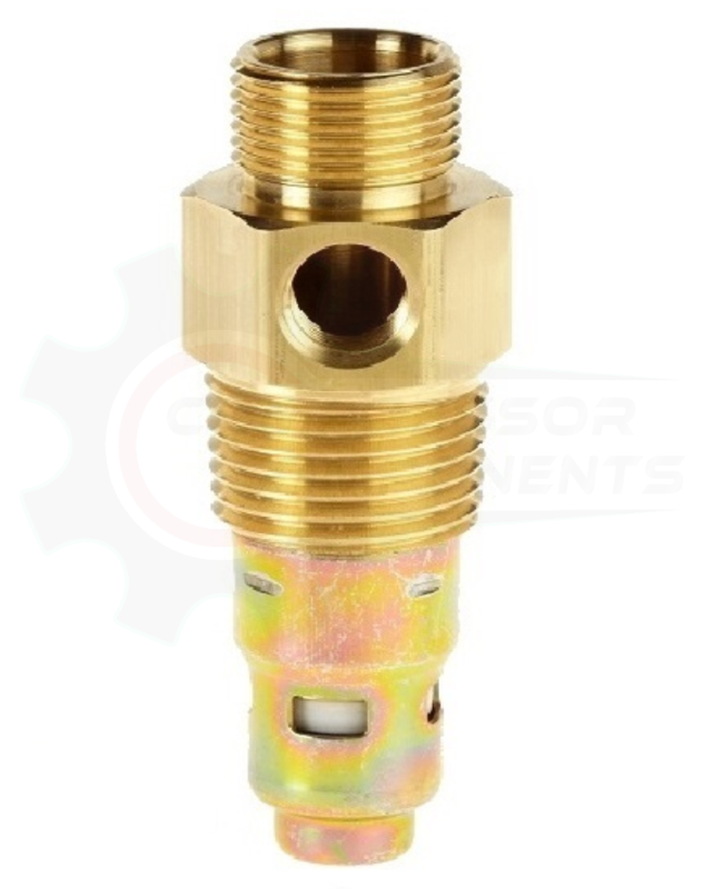 DISCHARGE IN TANK CHECK VALVE 3/4" COMPRESSION INLET x 1" MNPT OUTLET W\ 1/8" FNPT UNLOADER PORT