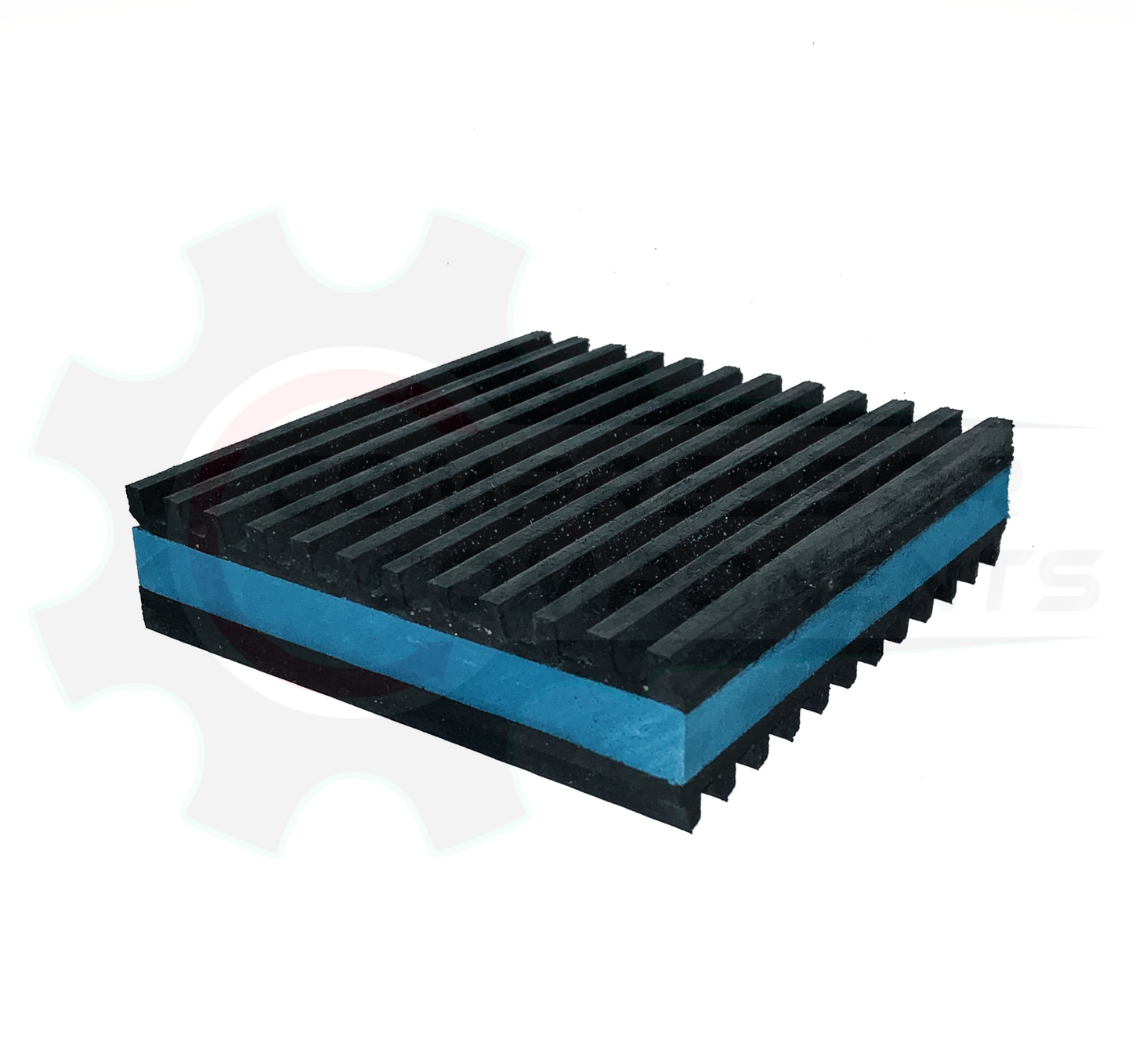 VIBRATION ISOLATORS / 3 INCH x 3 INCH x 7/8 INCH BLUE COMPOSITE FOAM