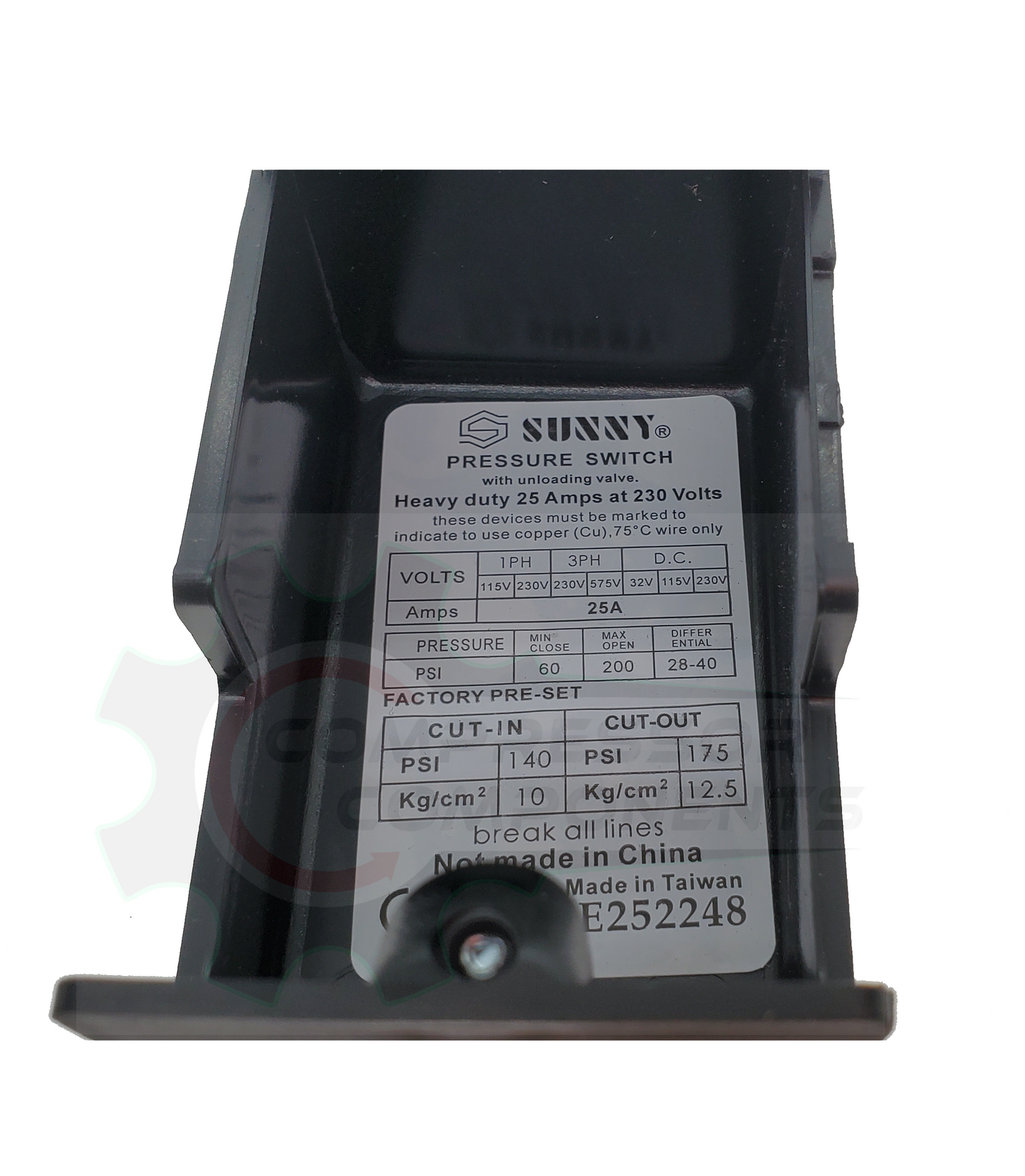 SUNNY 4 PORT PRESSURE SWITCH 140-175 PSI