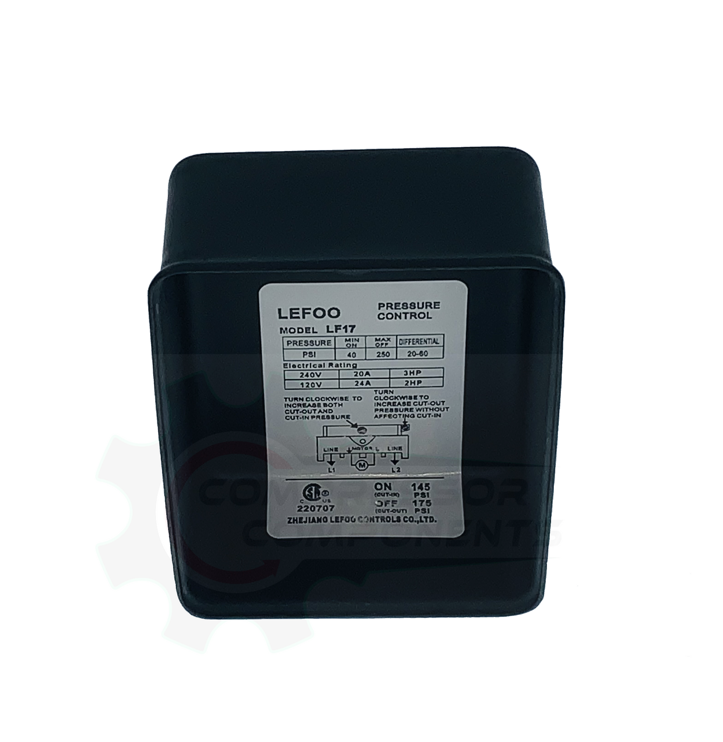 LEFOO SINGLE PORT PRESSURE SWITCH 140-175 PSI