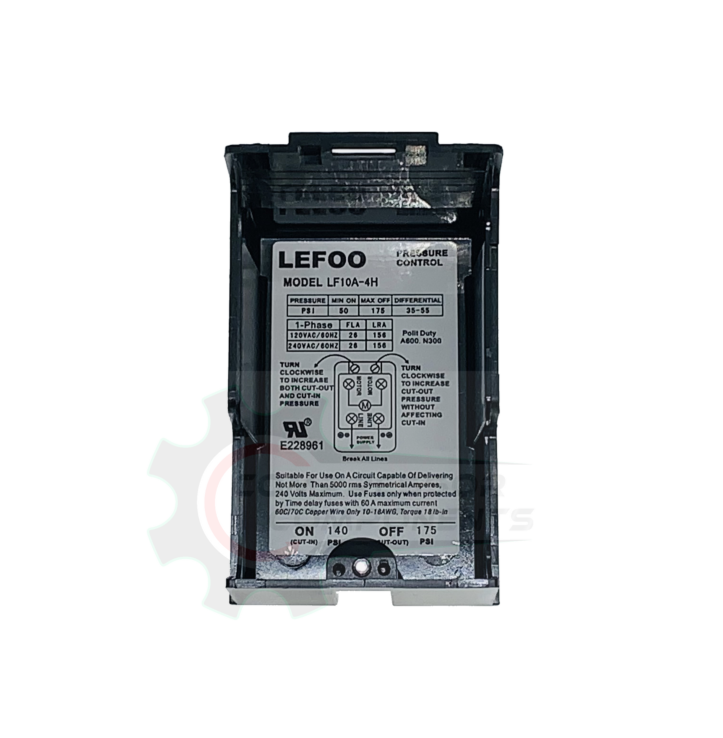 LEFOO HEAVY DUTY 4 PORT PRESSURE SWITCH 140-175 PSI