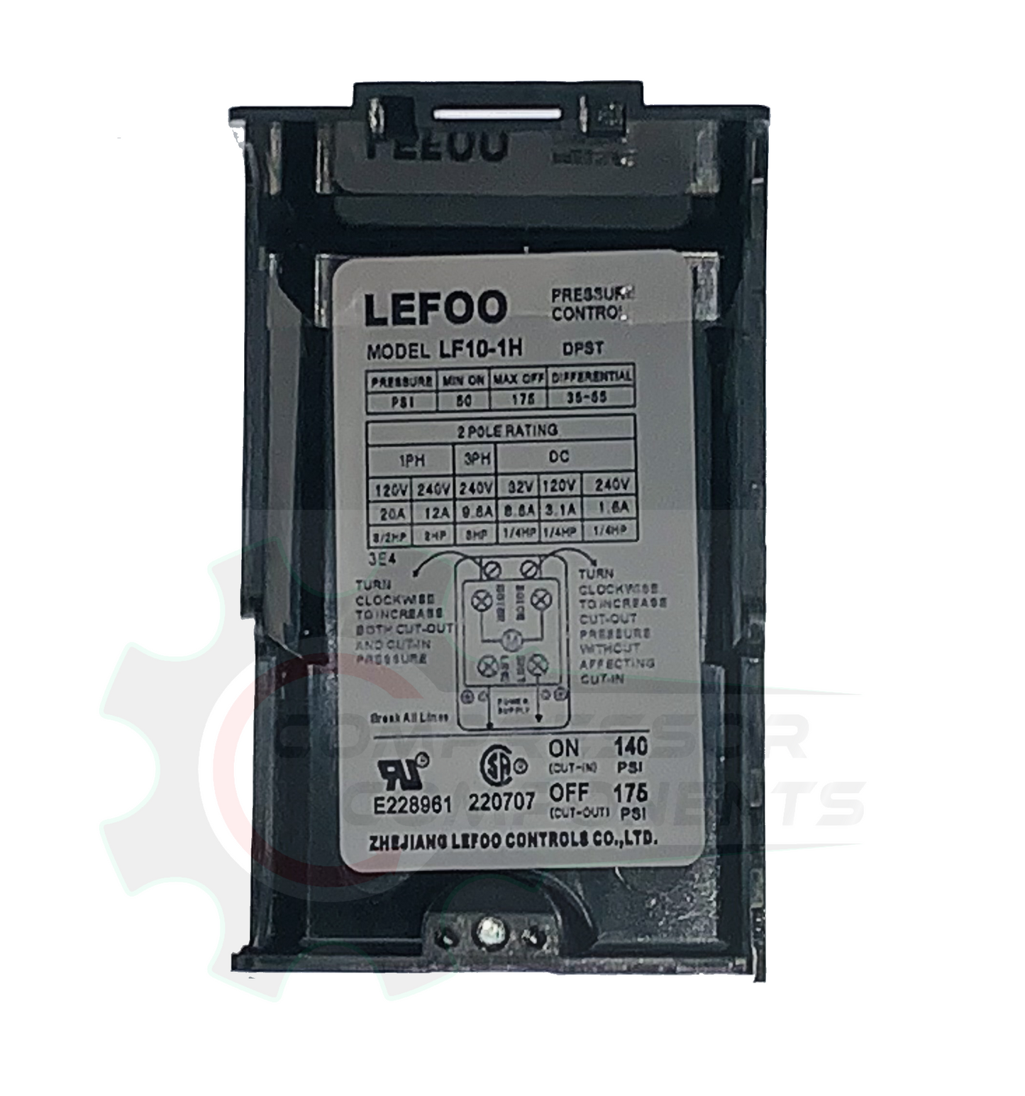 LEFOO SINGLE PORT PRESSURE SWITCH 95-125 PSI