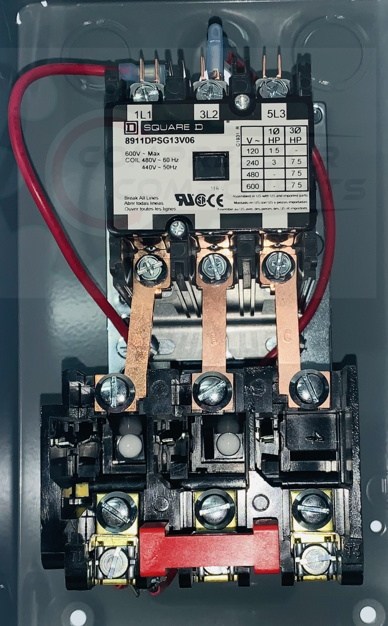 SQUARE D 8911DPSG13V06 / 5-7.5 HP THREE PHASE 440-480 VOLT 20 AMP