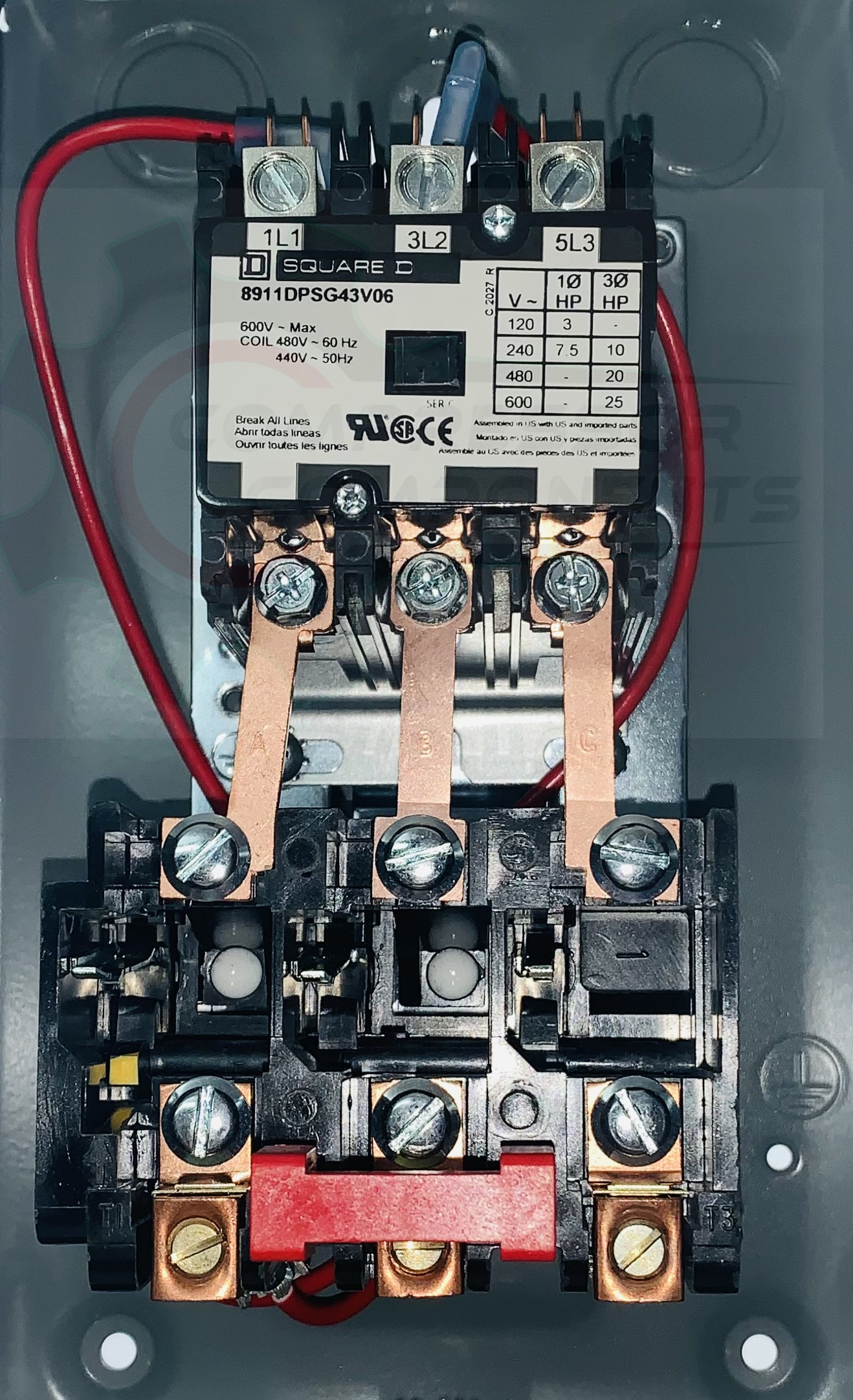 SQUARE D 8911DPSG43V06 / 20 HP THREE PHASE 440-480 VOLT 40 AMP