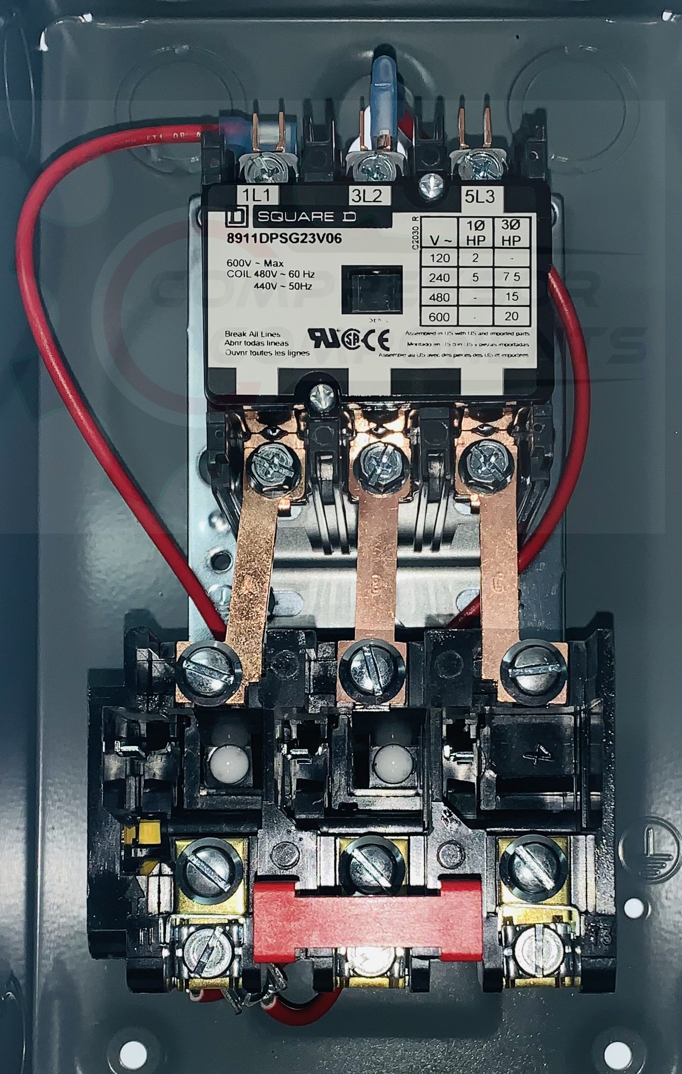 SQUARE D 8911DPSG23V06 / 10 HP THREE PHASE 440-480 VOLT 25 AMP