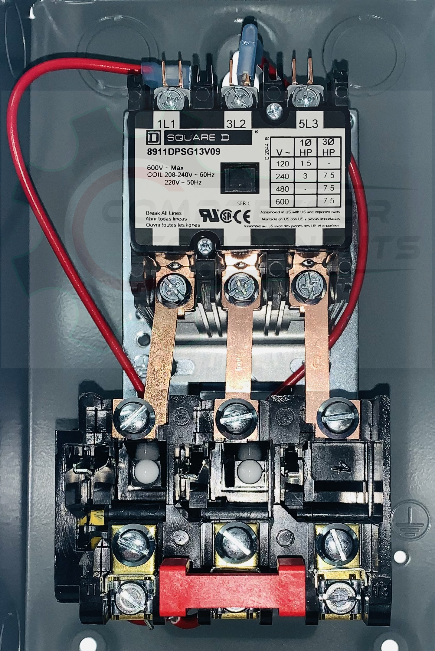 SQUARE D 8911DPSG13V09 / 5 HP THREE PHASE 208-240 VOLT 20 AMP