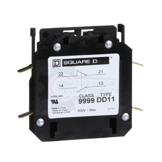 1 NORMALLY OPEN 1 NORMALLY CLOSED AUXILIARY CONTACT / 9999DD11