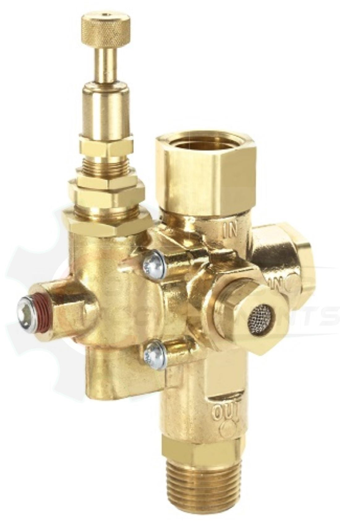 CONRADER DUAL CONTROL NDC SERIES DISCHARGE PILOT UNLOADER CHECK VALVE - 5/8" INVERTED FLARE TOP INLET x 1/2" FNPT OUTLET