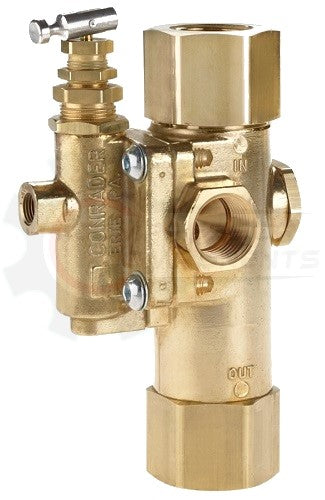 CONRADER DISCHARGE UNLOADER VALVE NLG SERIES - 3/4" COMPRESSION TOP INLET x 3/4" MNPT OUTLET