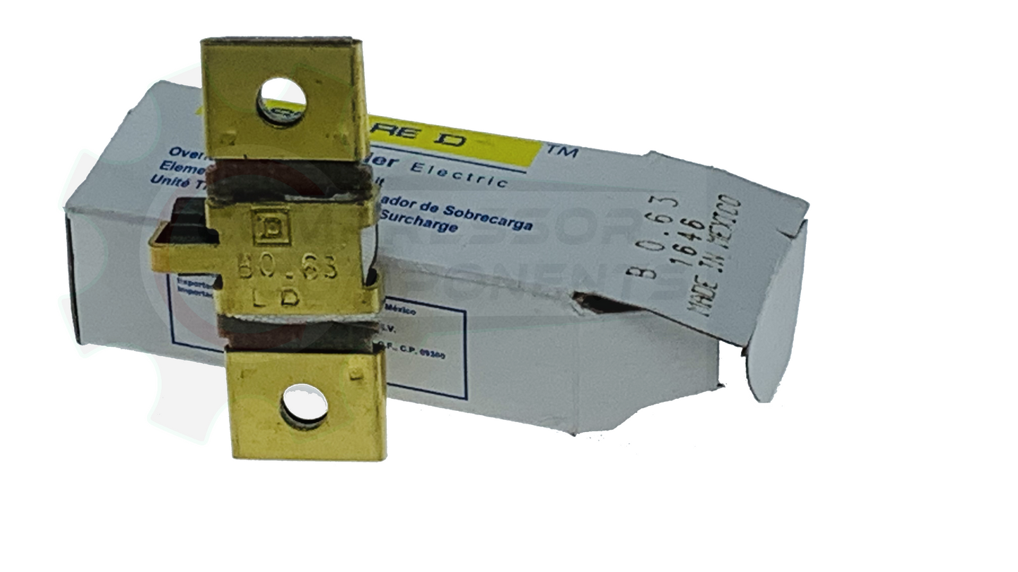SQUARE D B-0.63 / 0.52 AMP THERMAL OVERLOAD HEATER