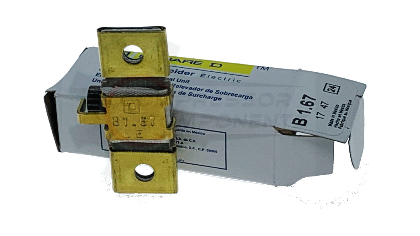 SQUARE D B-1.67 / 1.29 AMP THERMAL OVERLOAD HEATER