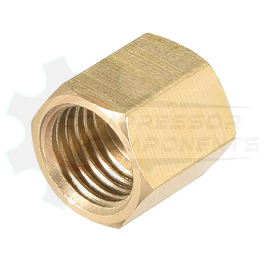 Brass Compression Cap 1/4" Tubing