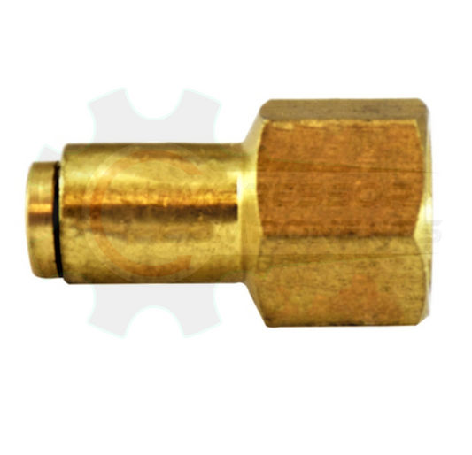 1/4" Brass Push Lock / Push In X 1/4" FNPT