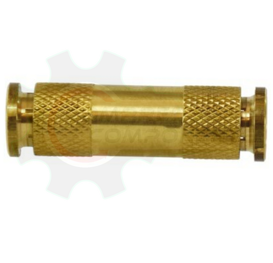 3/8" Brass Push Lock Union