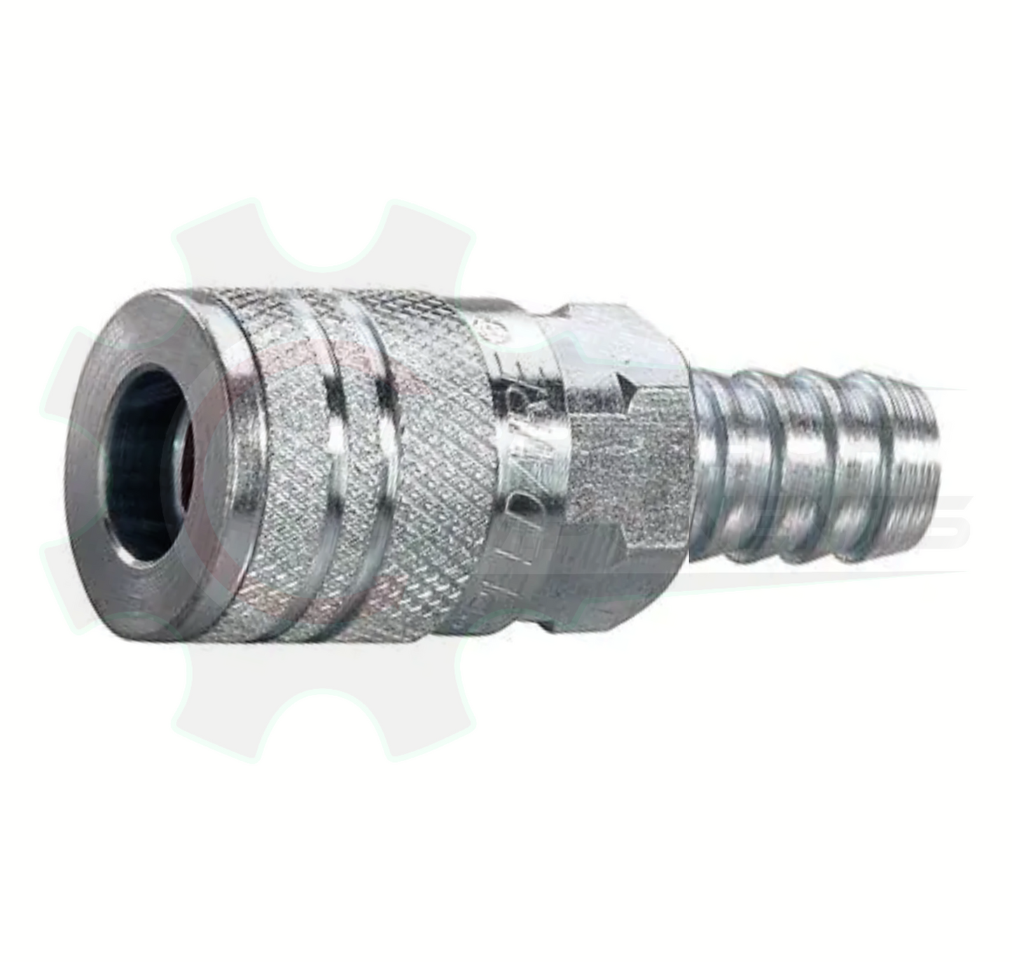 Industrial Steel Body Interchange Coupler - 1/2" BARB x 1/2" BODY