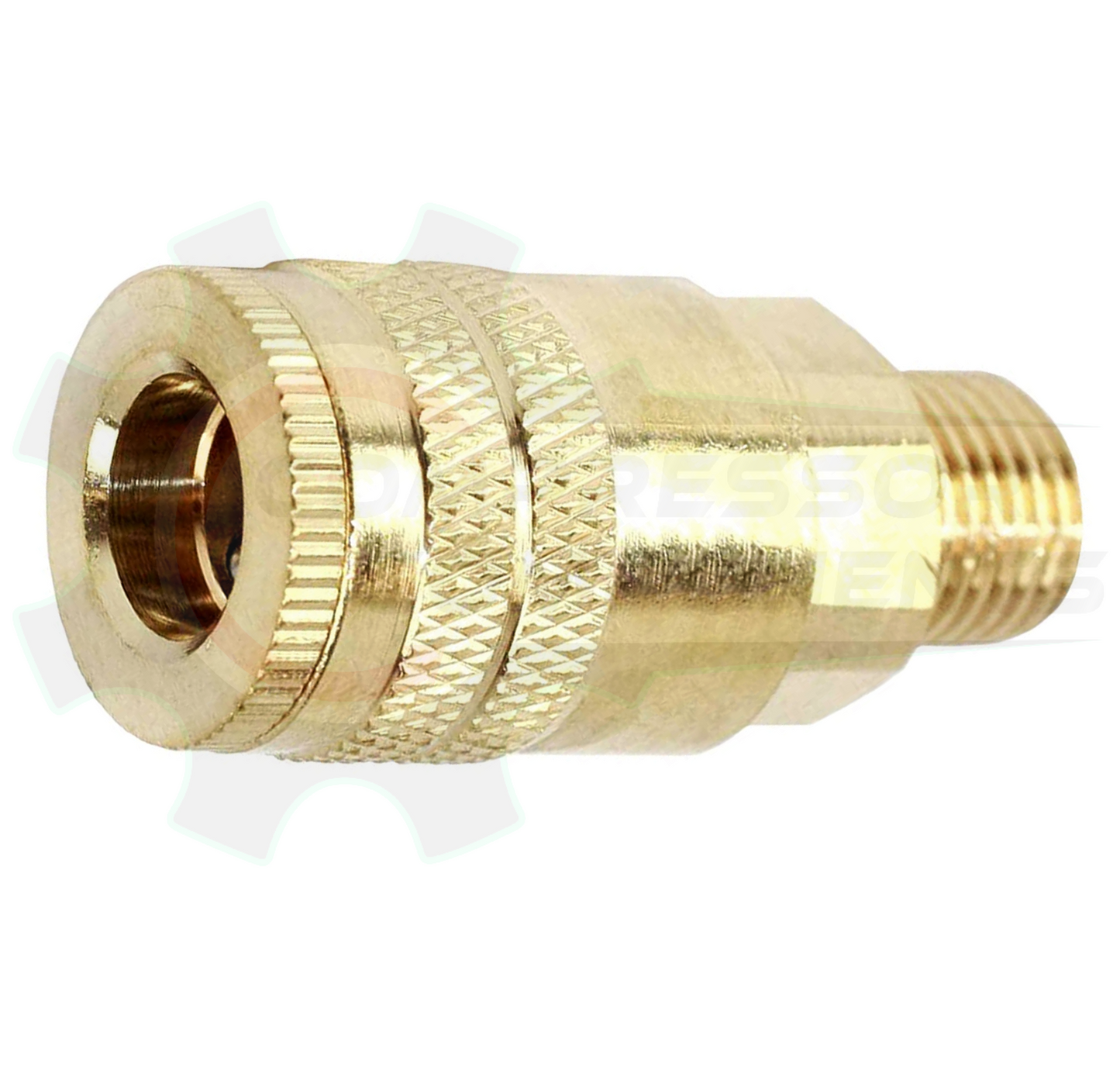 Industrial Brass Body Interchange Coupler - 3/8" MNPT x 1/4" BODY
