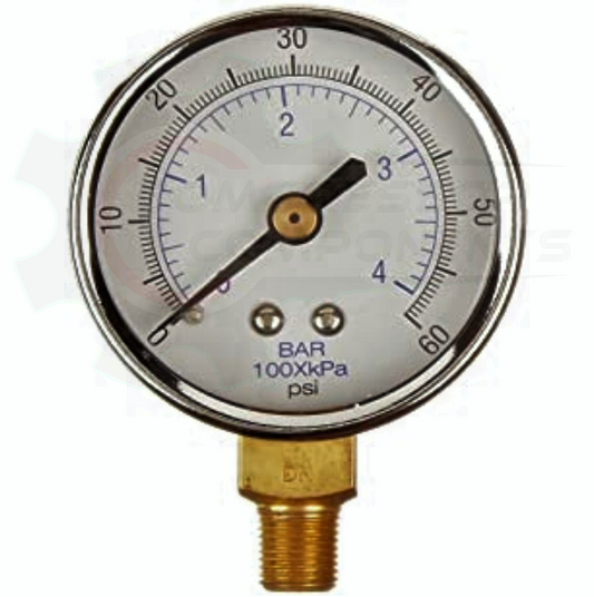 PIC 0-60 PSI BOTTOM MOUNT DRY PRESSURE GAUGE 1.5" DIAL 1/8" MNPT