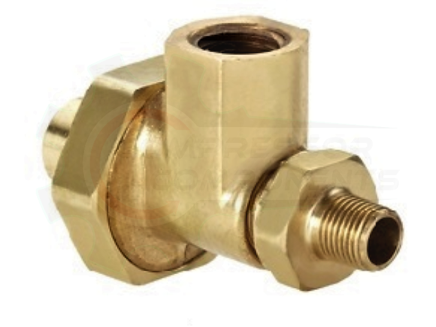 CONRADER DISCHARGE VALVE - 1/4" COMP[RESSION x 1/4" FNPT OUTLET & 1/8" PILOT INLET 20 CFM